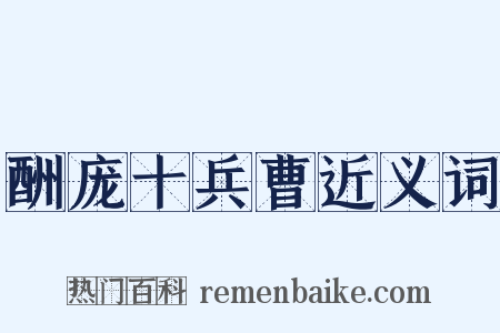 酬庞十兵曹近义词是什么意思的图片
